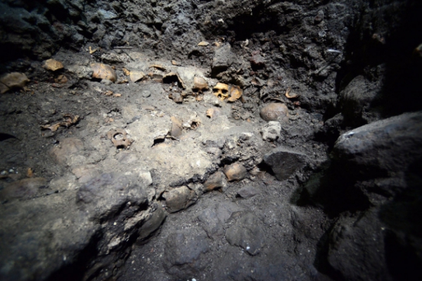 В Мексике нашли 34-метровую стену из человеческих черепов