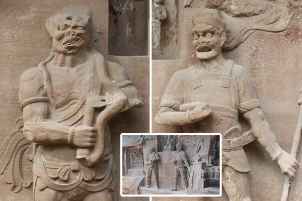 В Китае археологи обнаружили две необычные статуи