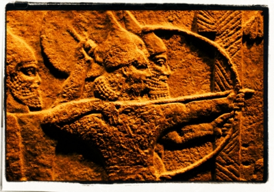 Tablet with an image of Aryan warriors. Credit: Justin Gaurav Murgai/Flickr CC BY-NC-ND 2.0