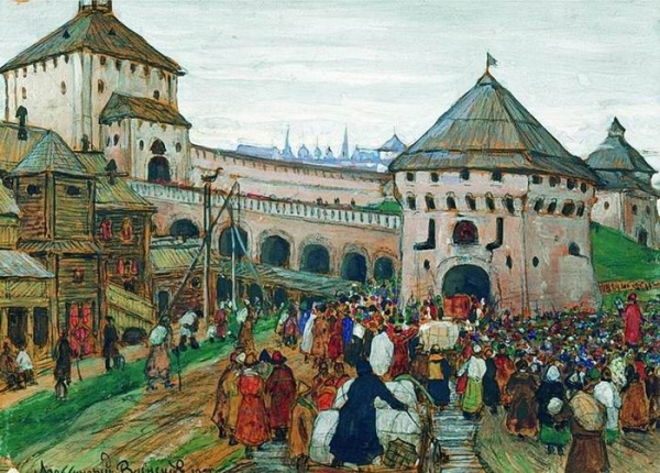 Древний город Москва. XVI век. Картина А. Васнецова