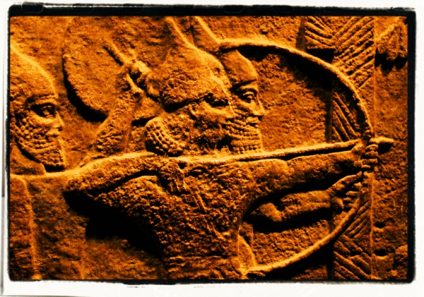 Tablet with an image of Aryan warriors. Credit: Justin Gaurav Murgai/Flickr CC BY-NC-ND 2.0